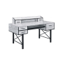 Safea - Desk - Antique White & Black Finish