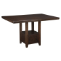 Haddigan - Dark Brown - Rectangular Dining Room Counter Extension Table, 42.25"