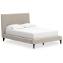 Cielden - Soft Gray - Full Upholstered Bed with Roll Slats