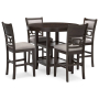 Langwest - Brown - Dining Room Counter Table Set (Set of 5)