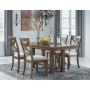 Moriville - Dark Gray- 5 Pc. - Extension Table, 4 Side Chairs