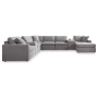 Cozymax - Granite - 8-Piece Sectional With Raf Corner Chaise And 2 Storage Consoles, 157"