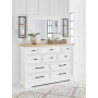Ashbryn - White / Natural - Bedroom Mirror