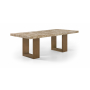 Ananda - 84" Marble Dining Table - Brown, 84"