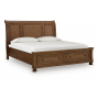Zackaryn Sleigh Storage Bed Warm Brown
