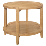 Camillo - Round Solid Wood Side End Table - Maple, 23.5"