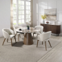 Eada - Arm Chair (Set of 2) - Beige Chenille - Beige