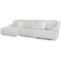 Top Tier 4-Piece Reclining Sectional With Laf Press Back Chaise Alloy, 143"