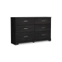 Belachime - Charcoal - Six Drawer Dresser, 59.53" Wide
