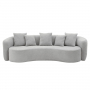 Barasa - Oversize Sofa With 5 Pillows - Gray, 112"