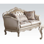 Chantelle - Loveseat - Rose Gold PU/Fabric & Pearl