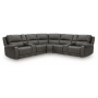 5Z Pittson 7-Piece Power Reclining Sectional With 2 Power Armless Recliners And 2 Storage Consoles Anchor, 133"