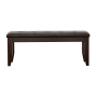 Dalila - Leatherette Upholstered Wood Dining Bench - Cappuccino