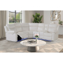 U6026 - Sectional With LED And Speaker - White, 105"