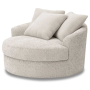 Cuddle Plush - Arctic - Oversized Swivel Accent Chair