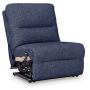 Acklen Place Power Armless Recliner With Adj Headrest Navy, 33"