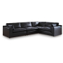 Emilia 4-Piece Sectional Black, 131.5"