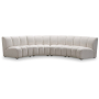 Infinity - 4 Piece Modular Sectional - Fabric - Cream, 148"