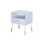 Sonria II - End Table - White & Natural, 20"