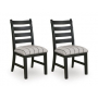 Ridgester Dining Upholstered Side Chair (Set of 2) Beige / Black