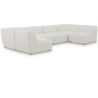 Miramar - 6 Piece Modular U-Shaped Sectional - Cream, 142"