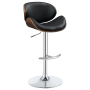 Harris - Adjustable Bar Stool - Black And Chrome