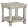 Carynhurst - White Wash Gray - Rectangular End Table, 24"