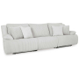 Top Tier - Alloy - 3-Piece Reclining Sectional Sofa, 136"