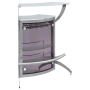 Dallas - 2-Shelf Curved Freestanding Home Bar Cabinet - Silver