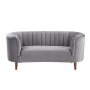 Millephri - Loveseat - Gray Velvet - Gray