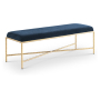 Valley - 54" Bench With Gold Frame - Navy
