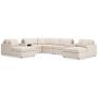 Cozymax - Oyster - 8-Piece Double Chaise Sectional With Audio And Storage Consoles, 157"