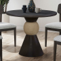 Briarcrest - Round Table Set - Dark Smoke - Black, 36"