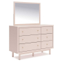Wistenpine - Blush - Dresser And Mirror, 50.63" Wide