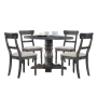 Leventis - Side Chair (Set of 2) - Light Brown Linen & Weathered