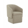 Accent Dining - Accent Storage Dining Chair With Casters - Sand - Beige