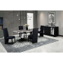 D12 - 9 Piece Dining Room Set (Dining Table And 8 Dining Chair) - Black / - Black