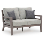 Hillside Barn - Gray / Brown - Loveseat W/Cushion