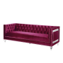 Heibero - Sofa - Burgundy Velvet, 89"