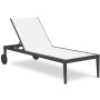 Nizuc - Outdoor Patio Chaise Lounge Chair With Gray Base