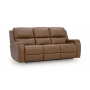 5Z-Syran Power Reclining Sofa With Adjustable Headrest Caramel, 87"