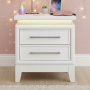 Reflections - Nightstand With Charging Station - Pearl - White