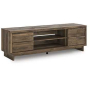 Zadilyn - Brown - XL TV Stand With Fireplace Option