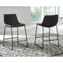 Centiar - Black - Upholstered Barstool (Set of 2)