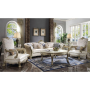 Dresden II - Sofa - Pearl PU & Gold Patina, 113"
