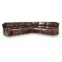 DeepWakes 6-Piece Power Reclining Sectional With 2 Armless Chairs And Storage Console Canyon, 146"