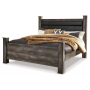 Wynnlow Upholstered Poster Bed Gray