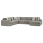 Avaliyah - Ash - 6-Piece Sectional With Raf Corner Chaise, 160"