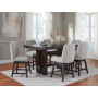 Burkhaus - Dark Brown - 7 Pc. - Rectangular Counter Table, 6 Barstools