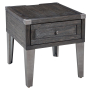 Todoe - Dark Gray - Rectangular End Table, 22.75"